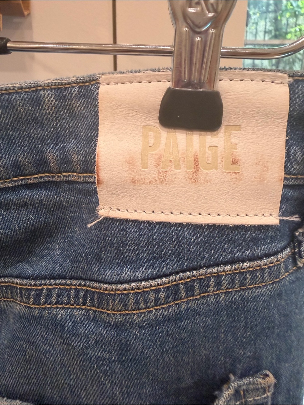 PAIGE Women’s Blue Denim Jean skirt